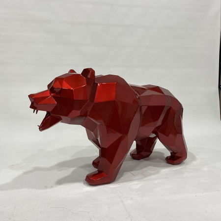 Медведь из углеродистой  стали. Финиш: Окрашивание по каталогу цветов Rall. Цвет: Красный. от интернет-магазина IDODOM.RU