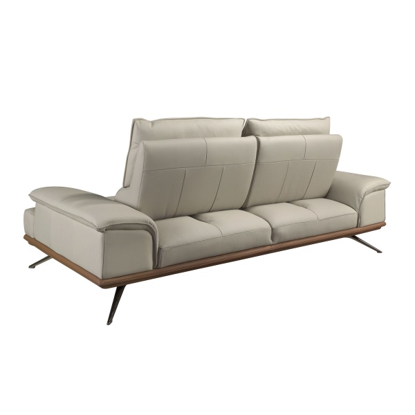 3-местный диван из серо-коричневой кожи, модель 6247 от интернет-магазина IDODOM.RU