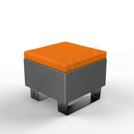 Скамейка Brick 60 Coal Black, Orange