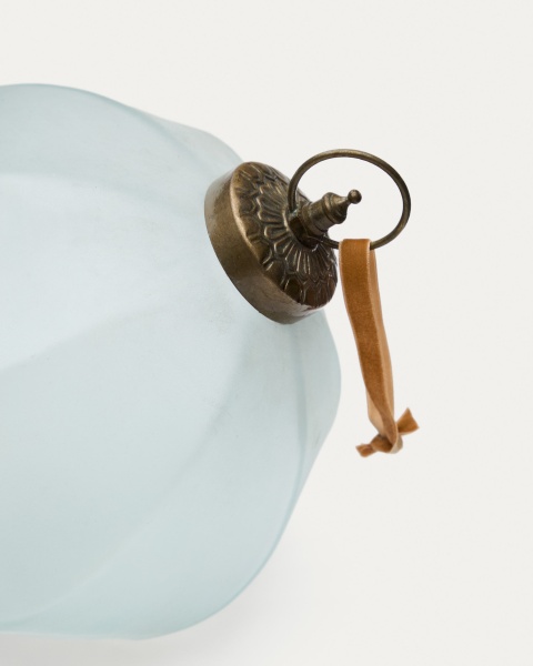 Новогодняя елочная игрушка Talve из белого переработанного стекла, Ø 20 см от интернет-магазина IDODOM.RU