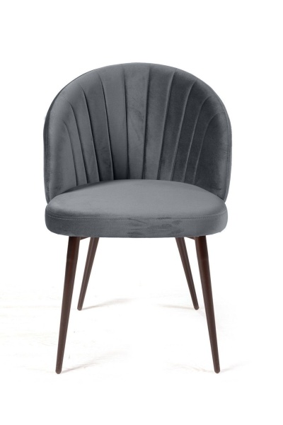 Стул Mont Blanc, бархат светло-серый 26 / черный конус от интернет-магазина IDODOM.RU