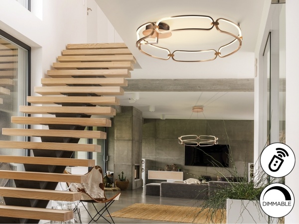 Потолочный светильник Colette Ø80 розовое золото DIM от интернет-магазина IDODOM.RU