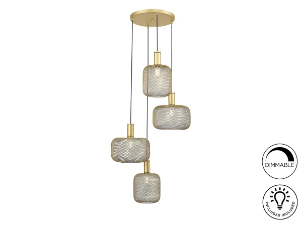 Подвесной светильник Osiris 4L золотой от интернет-магазина IDODOM.RU