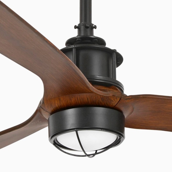 Потолочный вентилятор с освещением Just Fan LED черный/деревянный от интернет-магазина IDODOM.RU