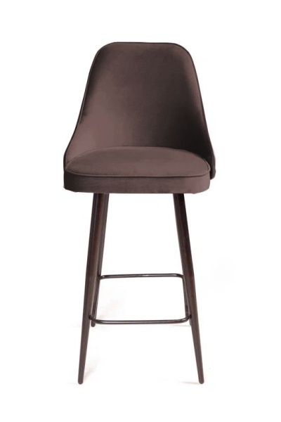 Стул полубарный Oliver, бархат антрацит 14/ чёрный конус от интернет-магазина IDODOM.RU