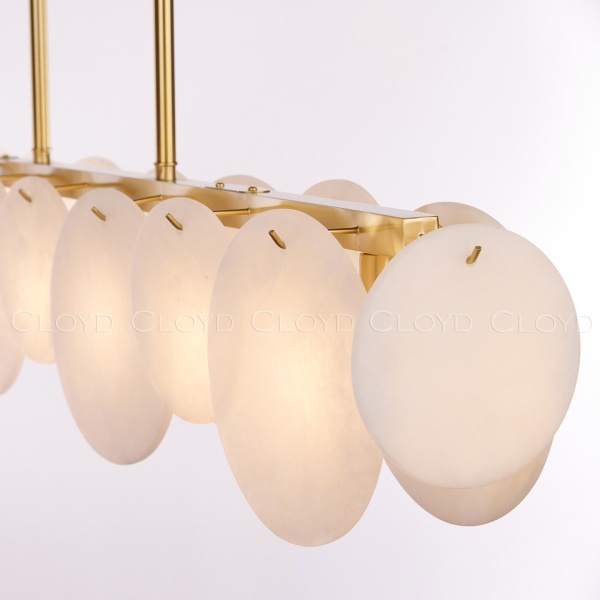 Люстра Cloyd BOSFOR-B C7 / шир. 105 см - алебастр - латунь (арт.11202) от интернет-магазина IDODOM.RU