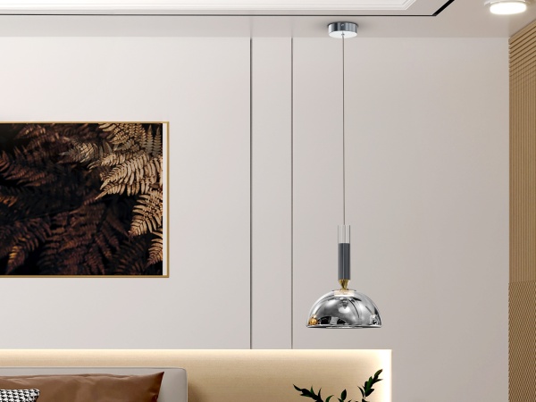 Подвесной светильник Charlize 1L серебристый от интернет-магазина IDODOM.RU