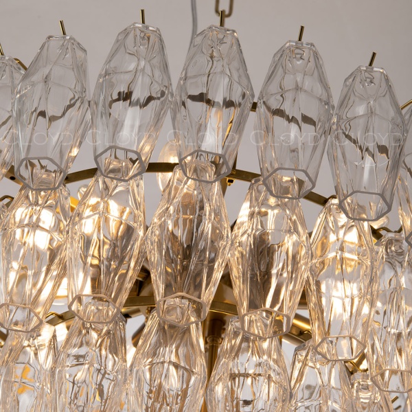 Люстра Cloyd CALCUTTA C9 / Ø60 см - латунь - прозрачн.стекло (арт.11683) от интернет-магазина IDODOM.RU