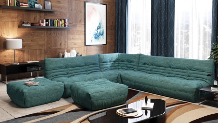 Пуф ДеФранс™️ 90/90 - Хеппи велюр