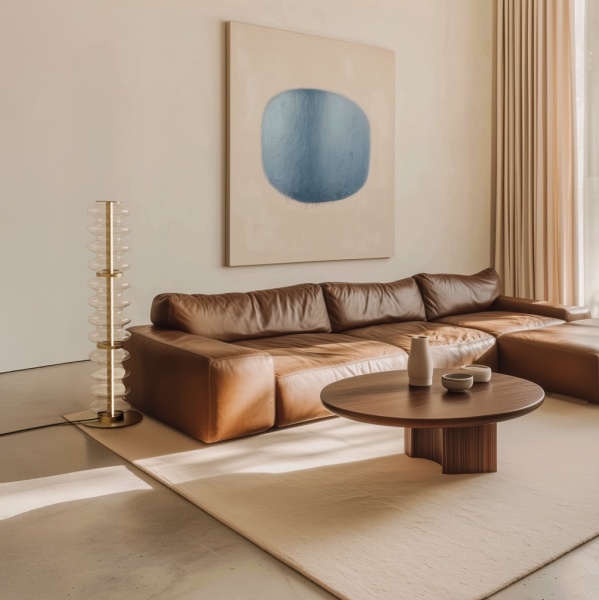 Торшер Vitree золотой металл/ прозрачный плафон от интернет-магазина IDODOM.RU