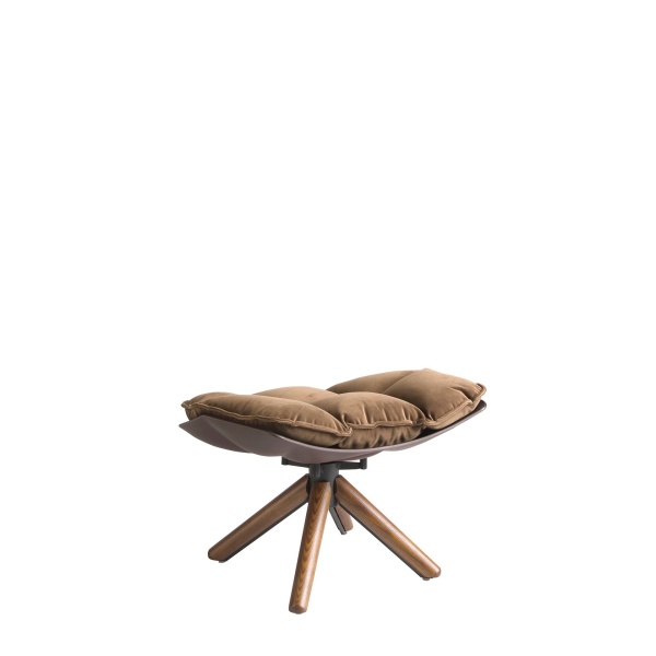 Коричневый бархатный пуфик 5105/DC1565-A-OT от интернет-магазина IDODOM.RU