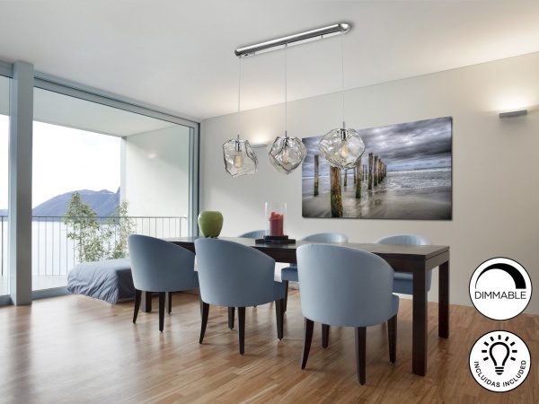 Подвесной светильник Petra 3L E27 хром от интернет-магазина IDODOM.RU