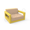 Кресло Quarter lounge с подушками Yellow, Sand