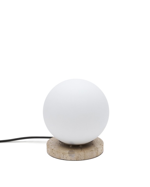 Malachi Настольная лампа из матового стекла и травертина от интернет-магазина IDODOM.RU