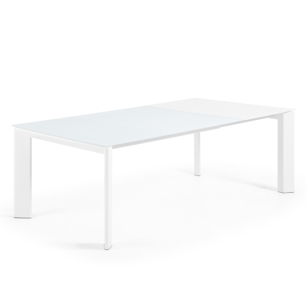 ATTA Стол 160 (220) x90 белое стекло от интернет-магазина IDODOM.RU
