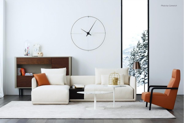 Настенные часы Bilbao L White - Black от интернет-магазина IDODOM.RU