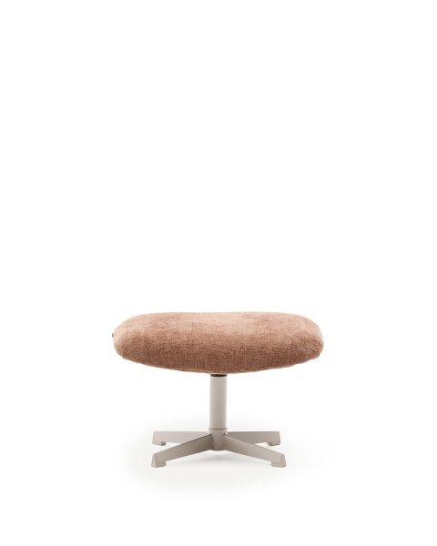 Teryl Пуф из шенилла светло-коричневого цвета с серым металлом от интернет-магазина IDODOM.RU