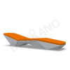 Шезлонг Quaro с подушками Concrete Gray, Orange