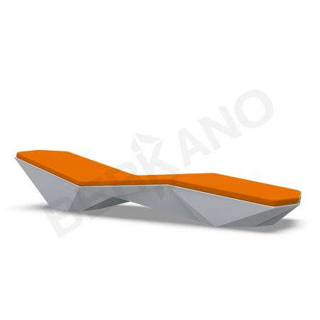 Шезлонг Quaro с подушками Concrete Gray, Orange
