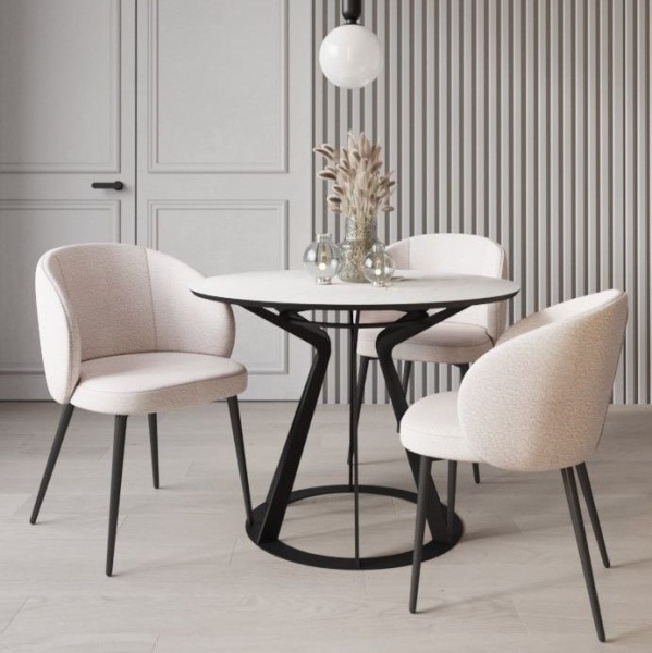 Стул Vito, букле белый / опора конус от интернет-магазина IDODOM.RU