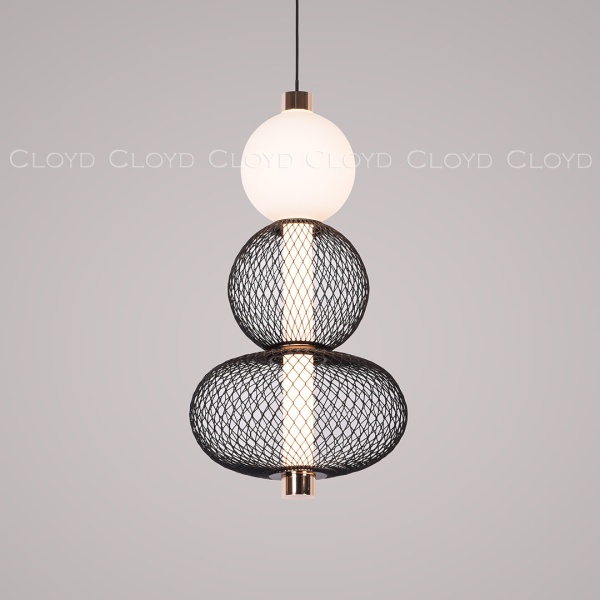 Подвесной светильник Cloyd SUPERNOVA-B P1 / выс. 41 см - черный/золото (арт.11484) от интернет-магазина IDODOM.RU