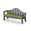 Скамейка Province Coal Black, Green