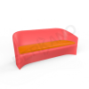 Диван Oasis красного цвета, аксессуар оранжевого цвета