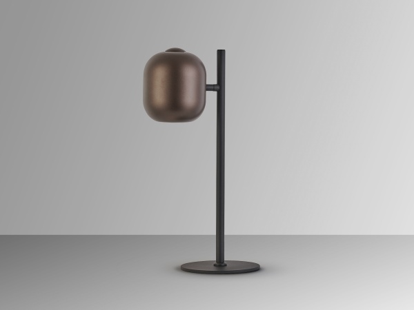 Nimes Настольная лампа 1L черно-коричневая от интернет-магазина IDODOM.RU