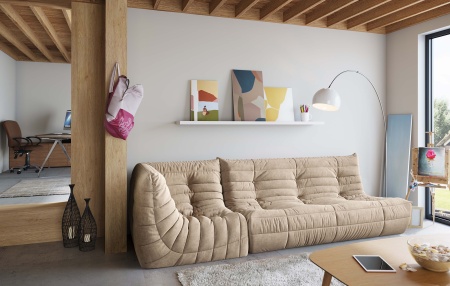 Диван ДеФранс™️угловой - Нола Рогожка