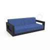 Диван Quarter lounge с подушками черного цвета, аксессуар темно-синего цвета