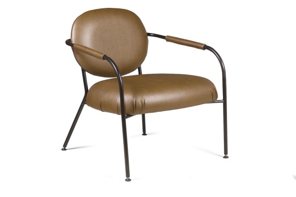 Лаунж кресло EGO, искусственная кожа, темно-коричневый от интернет-магазина IDODOM.RU