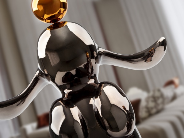 Conejo Декоративная фигура medium серый/оранжевый от интернет-магазина IDODOM.RU