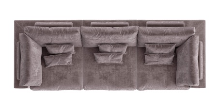 Диван Элизиум прямой трехместный - Бентли плейн флок