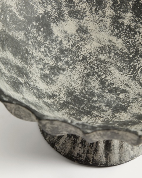 Ваза Valura из папье-маше серая Ø 33 см от интернет-магазина IDODOM.RU