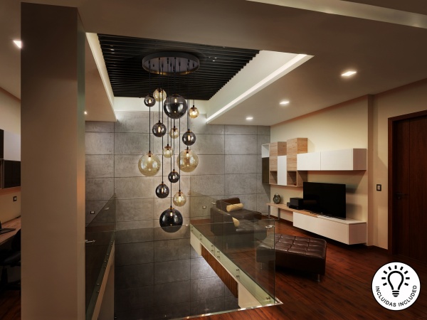 Люстра Dark 14L черная-латунь от интернет-магазина IDODOM.RU