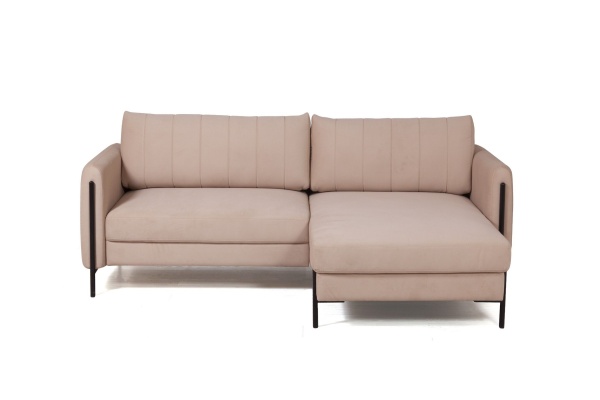 Barcelona диван-кровать с шезлонгом, велюр бежевый от интернет-магазина IDODOM.RU