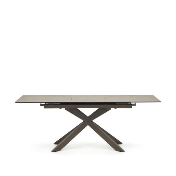 Atminda Раздвижной стол из керамики и стали с коричневой отделкой 160 (210) x 90 см от интернет-магазина IDODOM.RU