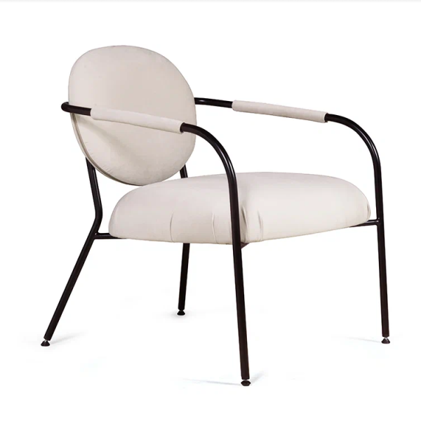 Лаунж кресло EGO, велюр белый от интернет-магазина IDODOM.RU