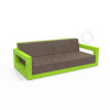 Диван Quarter lounge с подушками зеленого цвета, аксессуар кофейного цвета