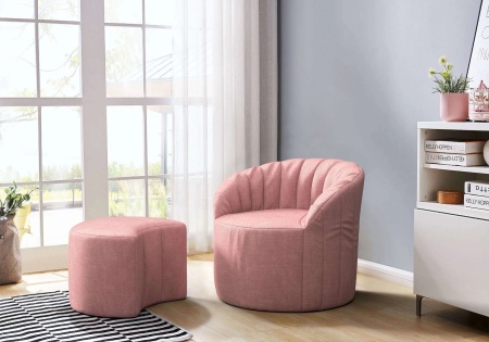 Пуф Шелл Луна - Селеста микровелюр