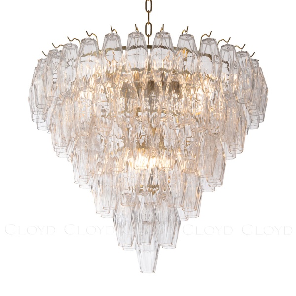 Люстра Cloyd CALCUTTA C9 / Ø60 см - латунь - прозрачн.стекло (арт.11683) от интернет-магазина IDODOM.RU