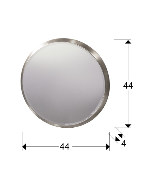 Зеркало круглое Aries 44Ø серебряное от интернет-магазина IDODOM.RU
