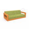 Диван Quarter lounge с подушками оранжевого цвета, аксессуар зеленого цвета