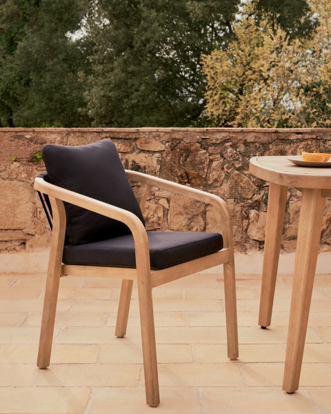 Malaret Стул из массива эвкалипта и черного шнура от интернет-магазина IDODOM.RU