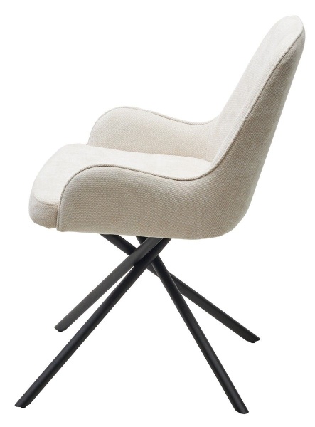 Стул Dolce шенилл молочный, поворотно-возвратный механизм 180 градусов от интернет-магазина IDODOM.RU