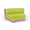 Диван полукруглый Fame с подушкой Deep Violet, Green