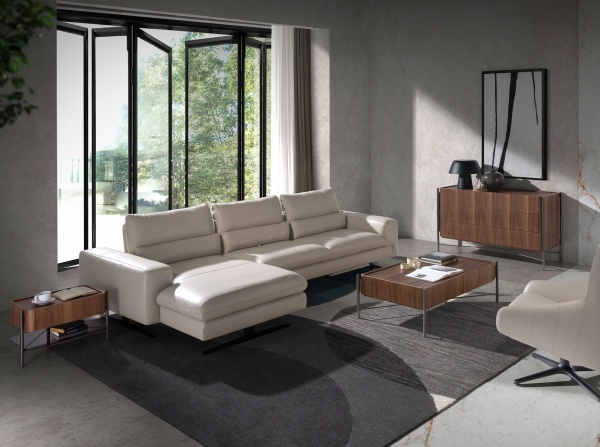 Прикроватная тумбочка 7138/MB2201NS из шпона ореха от интернет-магазина IDODOM.RU