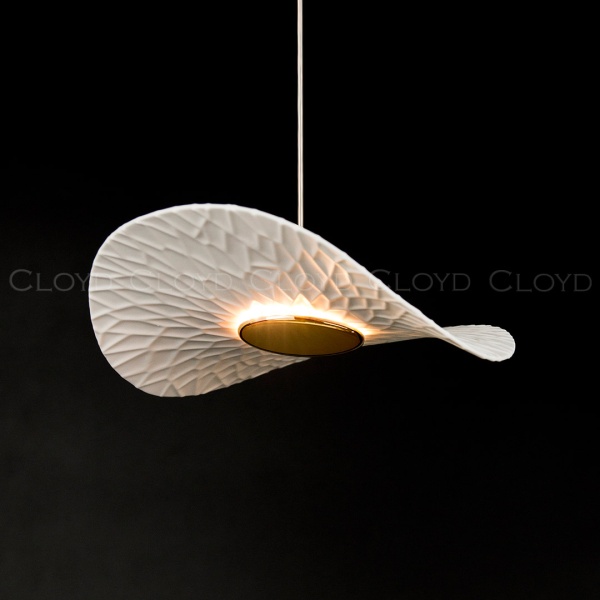 Подвесной светильник Cloyd FLOPPY P1 / Ø20 см - керамика - золото (арт.12501) от интернет-магазина IDODOM.RU