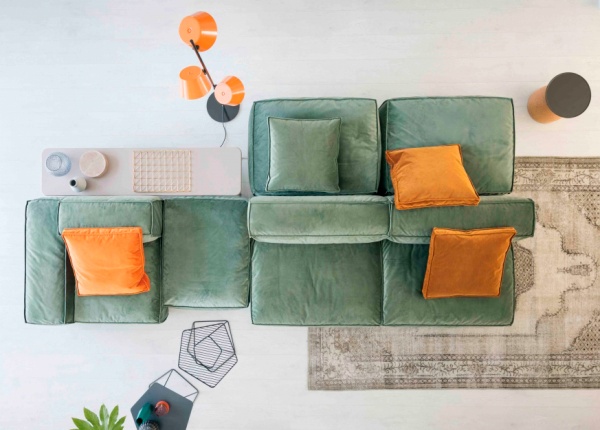 Модуль диван Фри 101 - Эконом микровелюр