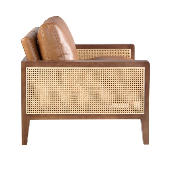 Кресло 5113/KF-A2092-M2731 коричневое кожаное от интернет-магазина IDODOM.RU